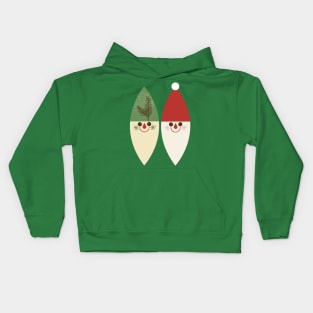 Christmas Elf and Santa Kids Hoodie